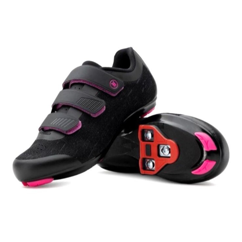 Tommaso Women's Black Pista 100 Knit SoulCycle Shoes w Delta Cleats  US 10  NWOB